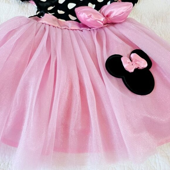 Disney Baby Girls Minnie Mouse Dress Size 12-24 Months Pink Tulle Ballet Dots - Picture 2 of 14